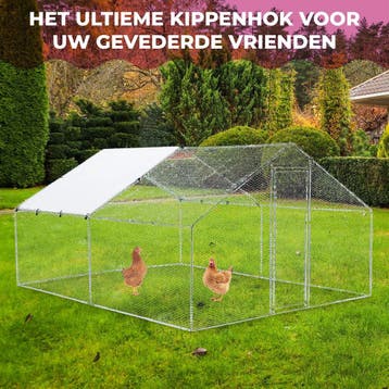 MaxxPet Kippenren - kippenhok metaal - 3x4x2m (Kippenhokken), Dieren en Toebehoren, Ophalen of Verzenden, Nieuw
