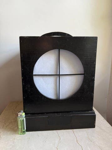 Lantaarn - Antiek Ariake-andon-kaarslantaarn, Hout, Papier