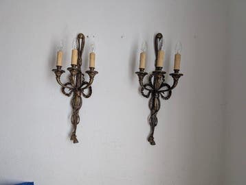 Applique murale (2) - Bronze - Géants, Antiquités & Art