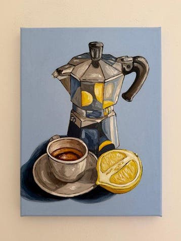 Cansu Rossi - Moka and Lemon - Oil painting