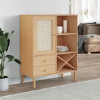 vidaXL Hoge kast SENJA 90x40x112 cm rattan look grenenhout, Verzenden, Nieuw