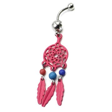 Fako Bijoux - Navelpiercing - Dreamcatcher Retro - Roze, Verzenden, Nieuw