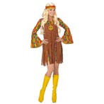 Hippie 60S Kostuum Bruin Dames 3 delig, Verzenden, Nieuw