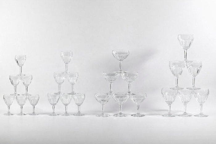 Val Saint Lambert - Drinkservies (24) - Montana - Kristal -, Antiquités & Art, Antiquités | Meubles | Tables