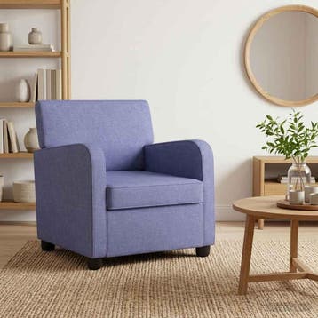 vidaXL Fauteuil Jeans Blauw Stof, Verzenden