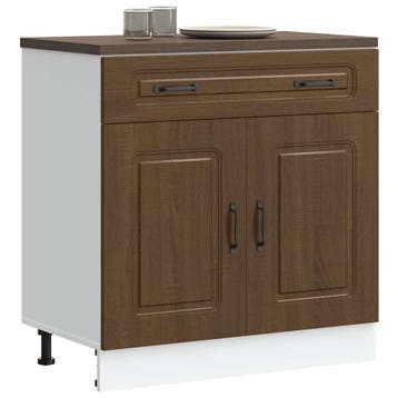 vidaXL Onderkast Kalmar bewerkt hout bruin eikenkleur, Huis en Inrichting, Verzenden, Nieuw