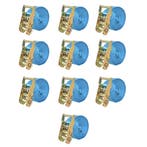 vidaXL Spanbanden 2 ton 6mx38mm blauw 10 st, Verzenden