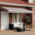 vidaXL Elektrisch Uittrekbaar Markies Frame Wit 4 × 3 m, Tuin en Terras, Zonneschermen, Verzenden, Nieuw