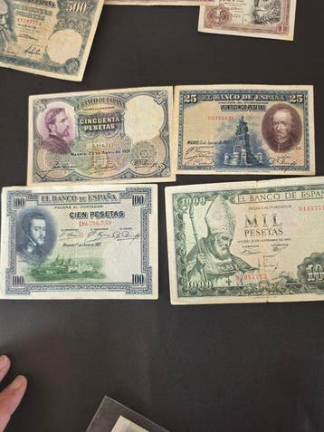 Spanje. - 16 banknotes - various dates (Zonder minimumprijs)