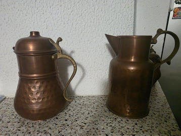 Vergiet (20) - Koper - Koperen keukengerei-set, Antiek en Kunst