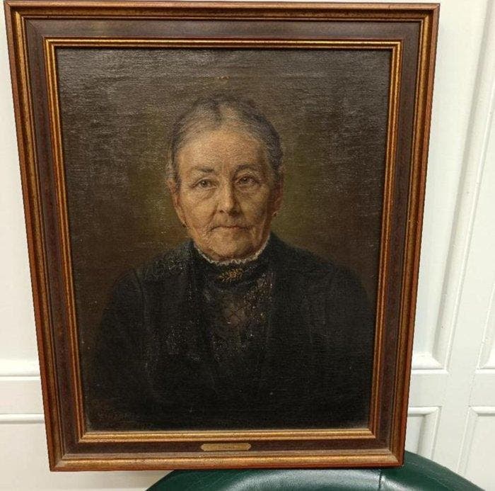 Duitse school (XIX-XX) - Portret van een adellijke dame, Antiek en Kunst, Kunst | Schilderijen | Klassiek