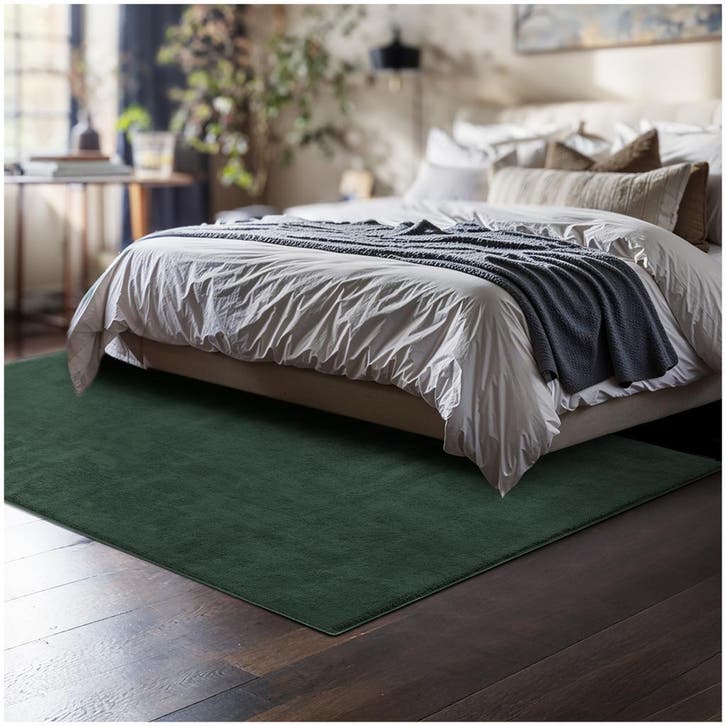 Kortpolig vloerkleed Soft Zone - 120 x 170 cm, groen, Huis en Inrichting, Stoffering | Tapijten en Vloerkleden, Verzenden