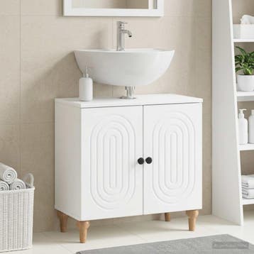 vidaXL Wastafel kabinet voor de badkamer ALKMAAR Wit, Verzenden