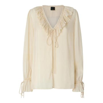 Pinko • Biddy blouse in creme • XS, Kleding | Dames, Pinko, Verzenden, Wit, Maat 42/44 (L)