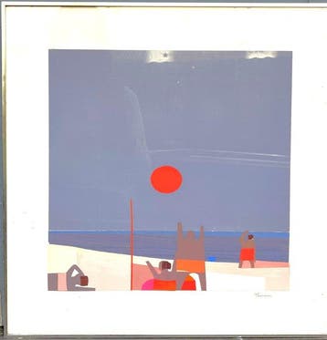 Michel Thompson (1921–2007) - Bord de Plage - Paysage Animé