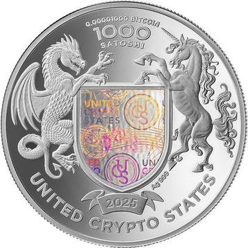 Verenigde Staten. 1000 Satoshi 2025 Libertad - United Crypto