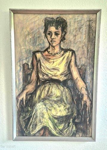 Margit Gráber (1895-1993) - Young Woman, Dressed in Yellow