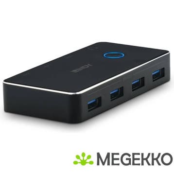Lindy 43387 USB 3.0 en USB 3.12 2x4 computer data switch, Verzenden, Nieuw