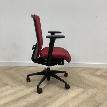 Girsberger ergonomische bureaustoel, rood - zwart, Ergonomisch, Gebruikt, Zwart, Bureaustoel