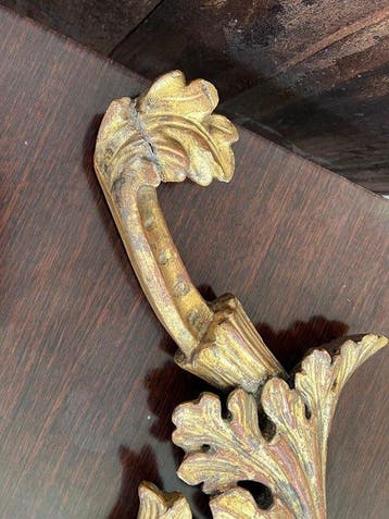 sculptuur, Coppia di Cimase - 93 cm - Verguld hout
