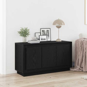 vidaXL Dressoir Zwart Eiken 102 x 35 x 55 cm Bewerkt hout, Verzenden, Nieuw