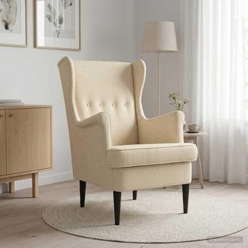 vidaXL Fauteuil Crèmekleurig Stof, Huis en Inrichting, Fauteuils, Verzenden, Nieuw