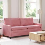 vidaXL bank / zetel Roze 196 x 81 x 87,5 cm Fluweel, Huis en Inrichting, Zetels | Zetels, Verzenden, Nieuw