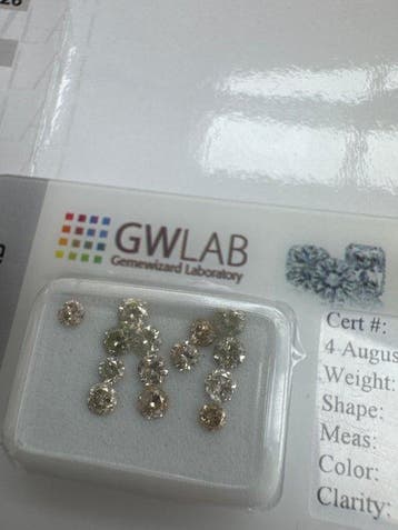 Sans prix de réserve - 14 pcs Diamant (Couleur naturelle) -, Handtassen en Accessoires, Edelstenen, Nieuw