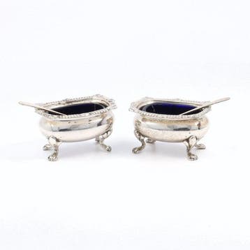 Henry Clifford Davis (1960) - Zoutbakje (4) - .925 zilver, Antiek en Kunst
