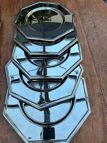 Jean Couzon - Onderbord (10) - inox - Achthoekige inox 18/10
