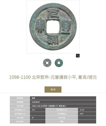 China, Noordelijke Song-dynastie 1 Cash 1078 - 1085, 2 coins