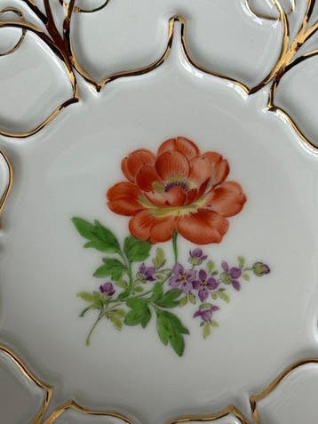 Assiette murale - Antique Meissen Porcelain Prunkteller, Antiquités & Art, Antiquités | Verre & Cristal