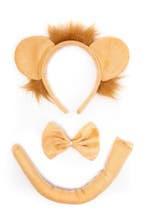 Leeuw Beige Haarband Oren Strik Staart Diadeem Set Lichtbrui, Ophalen of Verzenden, Nieuw