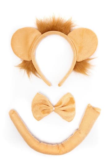 KIMU® Leeuw Beige Haarband Oren Strik Staart Diadeem Set Lic, Ophalen of Verzenden, Nieuw