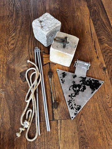 1900c Genuine Masonic triangular pulley and, Verzamelen, Militaria | Algemeen