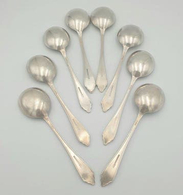 Garrard & Co Ltd - Lepel (8) - Verzilverd, Antiek en Kunst