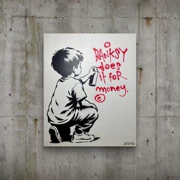ARTHÜR - BANKSY DOES IT FOR MONEY, Antiquités & Art