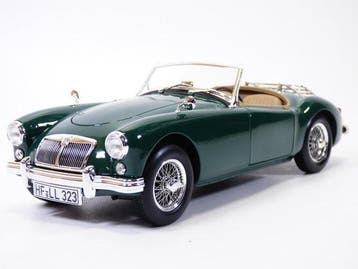 Norev 1:18 - Model cabriolet - MG MGA Roadster 1955 BRG, Hobby en Vrije tijd, Nieuw