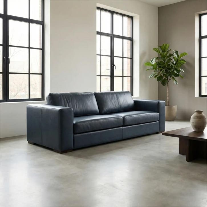 Leren bank Flow - 3,5 zits, Maison & Meubles, Canapés | Salons, Enlèvement ou Envoi