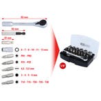 KS Tools 1/4 Ratel Dopsleutel Bitset 24-delig, Verzenden, Nieuw