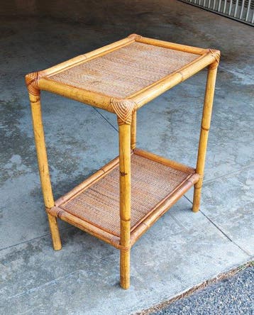 Étagère - Bamboe, Rattan - Riviera-stijl jaren 60/70