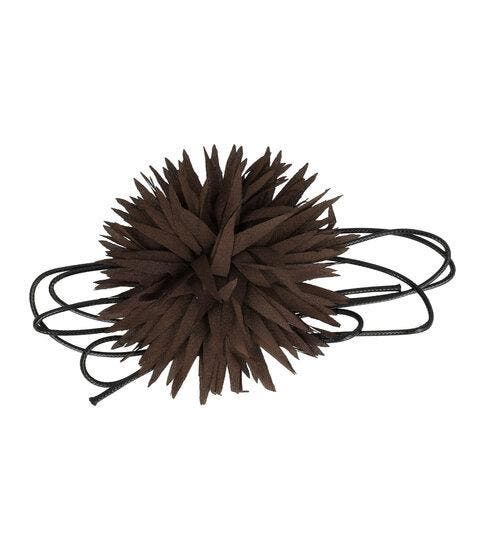 Haarband Bloem - Veter - Striklint - Bruin, Bijoux, Sacs & Beauté, Beauté | Soins des cheveux
