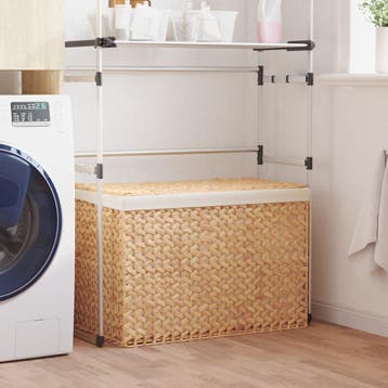 vidaXL Wasmand met 3 vakken 75x42,5x52 cm waterhyacint, Huis en Inrichting, Verzenden, Nieuw