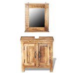 Mangohout Kast met Spiegel | Retour Deal 49% Korting, Minder dan 50 cm, Verzenden, Nieuw, Minder dan 100 cm