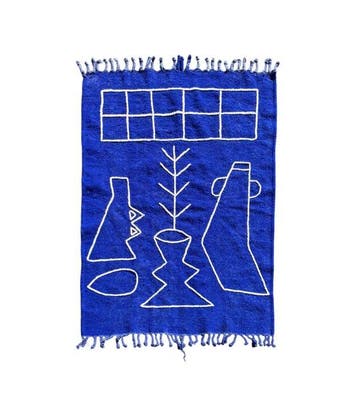 Tapis bleu moderne Woo. Tapis berbère fait main - Tapis -, Nieuw