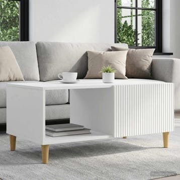 vidaXL Salontafel Wit 90 x 50 x 40 cm Bewerkt hout, Verzenden, Nieuw