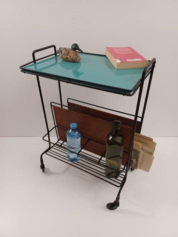 Bijzettafel - Metaal - Vintage Servierwagen