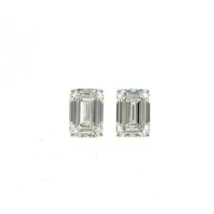 Oorbellen - 14 karaat Witgoud - 8.13ct. tw. Diamant, Bijoux, Sacs & Beauté, Boucles d'oreilles
