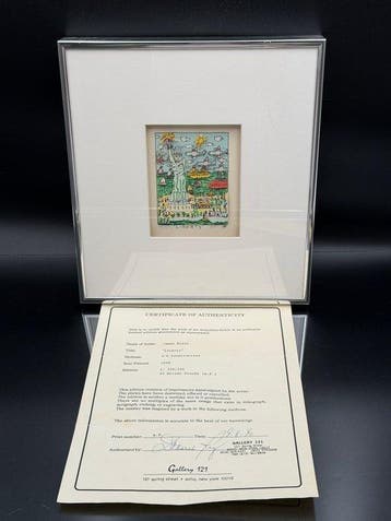 James Rizzi (1950-2011) - LibertyArtist Proof3D silkscreen