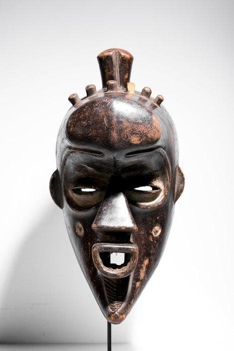 antropomorf masker - Binji Mbagani - DR Congo, Antiek en Kunst, Kunst | Niet-Westerse kunst